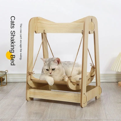 Cat Rocking Chair Removable Washable Anti-rollover