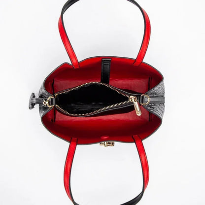 Embossed Leather Handbag