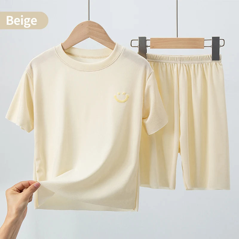 Children's ice silk pajamas