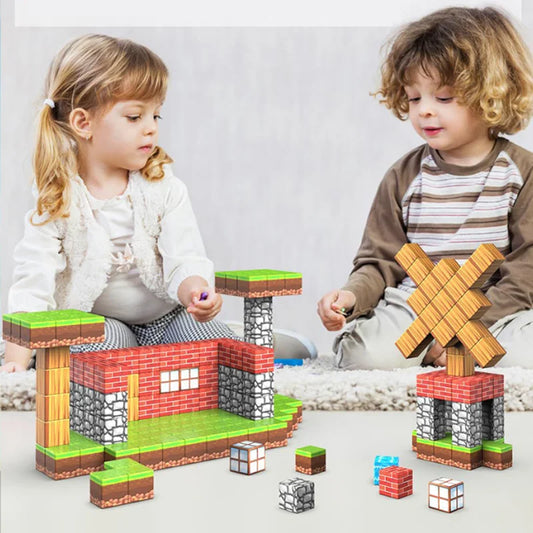 50-300PCS Magnetic Blocks Game Minecraft Magnet World Toys For Boys Girls