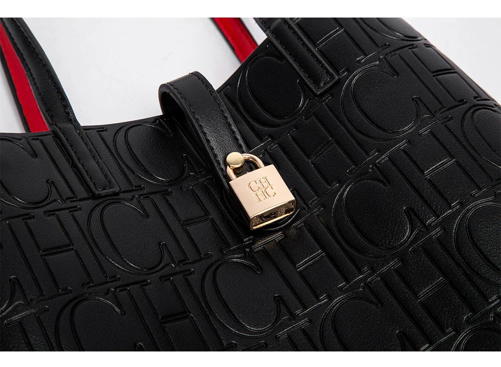 Embossed Leather Handbag
