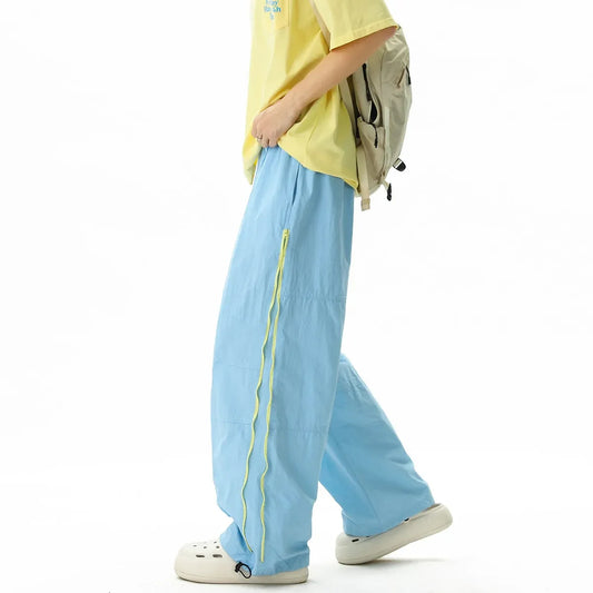 Nylon Quick Dry  Side Zipper Trousers Pants