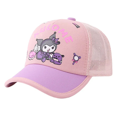 Anime Cartoon Sanrio Kuromi Caps 2-8 Years Kids Mesh Hat