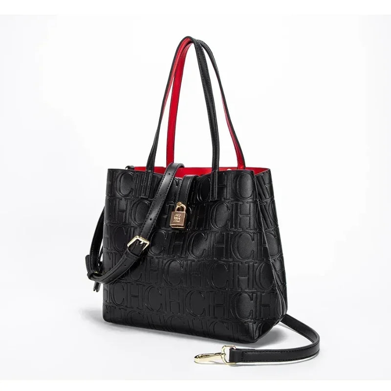 Embossed Leather Handbag