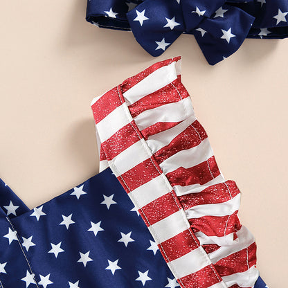 0-18M Infant Baby 4th of July Romper
