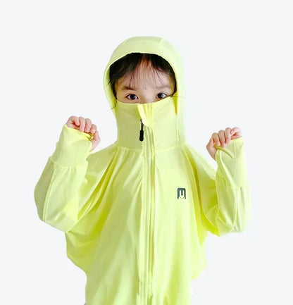 Kids  UV Resistant  Ice Silk Sun Protection Hoodie