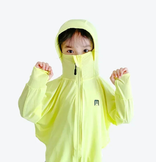 Kids  UV Resistant  Ice Silk Sun Protection Hoodie