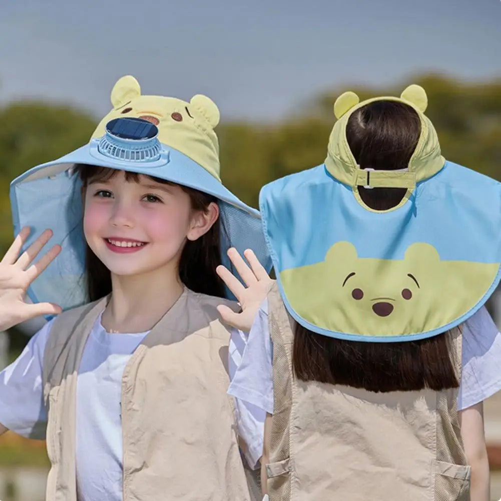 UV Protection Kids Solar/USB Charging Fan Hat  Outdoor activity Cyclyng ,Fishing