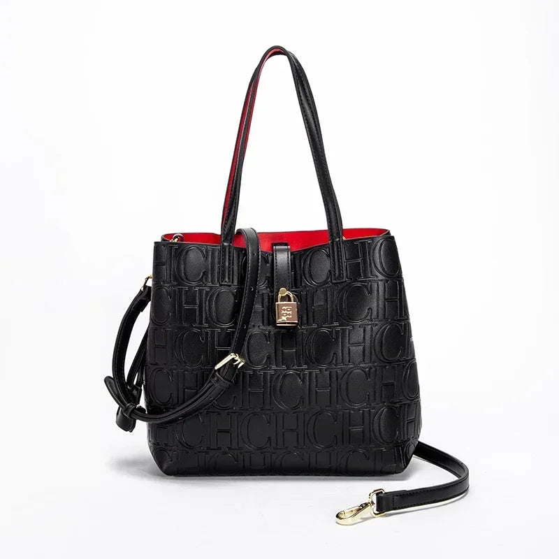 Embossed Leather Handbag