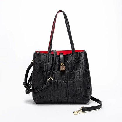 Embossed Leather Handbag