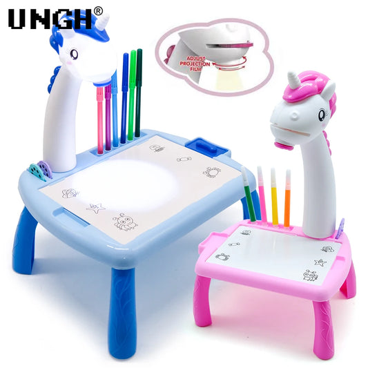 Children led projector drawing table educational board  toys for children