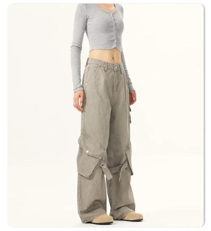 American Retro Casual Wide Leg  Pants