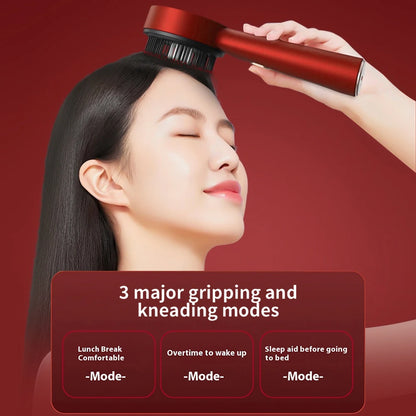 Electric Vibration Massage Comb Red Light Therapy Hair Growth Scalp Massage Brush Oil Liquid Applicator Head Massager