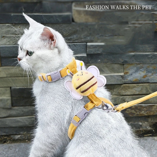 Cat Harness Cute Bee Style Pet Harnesses