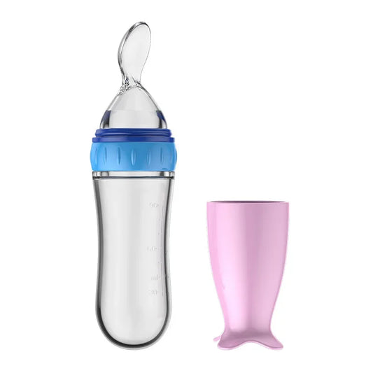 Squeeze Spoon Milk Feeding Bottle