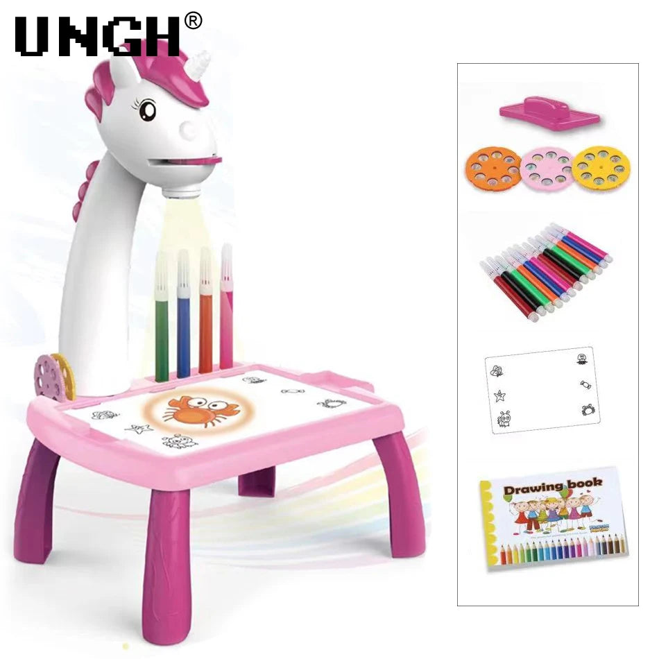 Children led projector drawing table educational board  toys for children