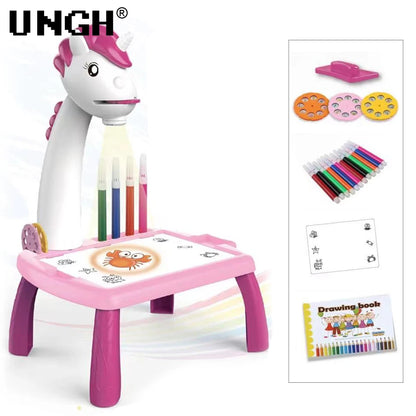Children led projector drawing table educational board  toys for children