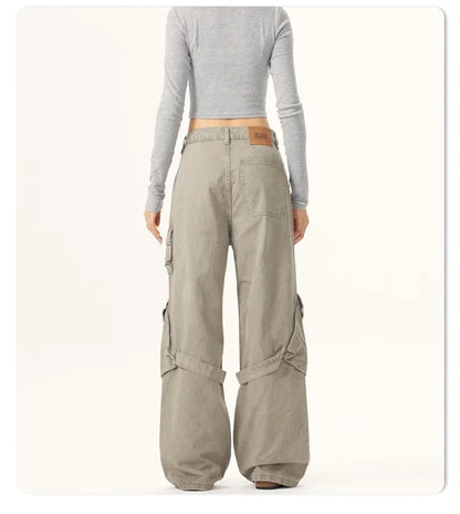 American Retro Casual Wide Leg  Pants