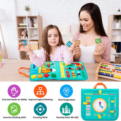 Montessori Busy Board  Activities Education Toys Basic Dress Motor Skills