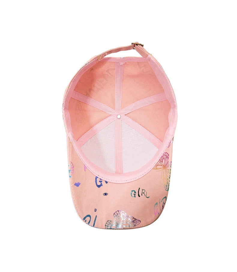 Female Male Sport Butterfly Smiling Face Letter Visors Cap