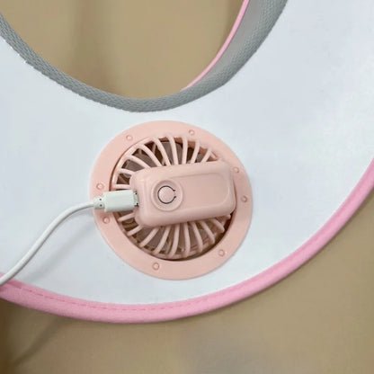 Cute Cartoon Wide Brim Kids  Sun protection Fan Hat Charging USB