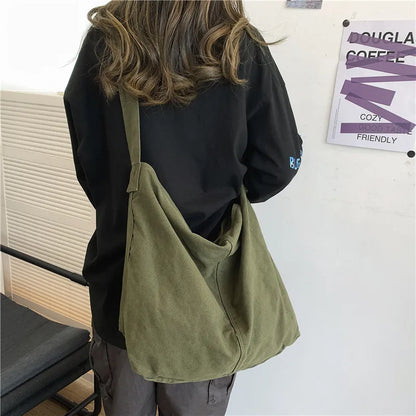 Trendy Canvas School Tote
