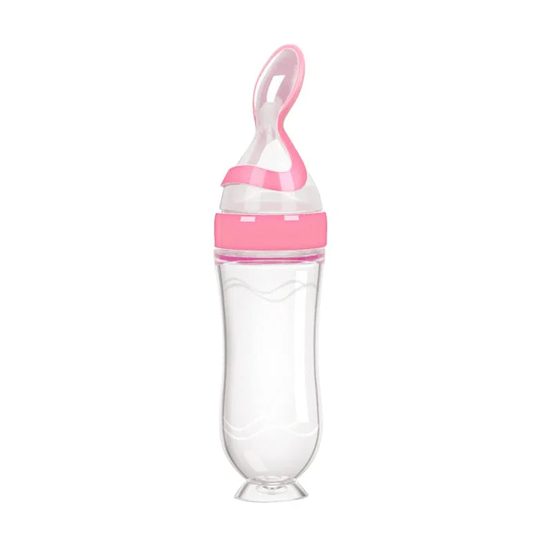 Squeeze Spoon Milk Feeding Bottle