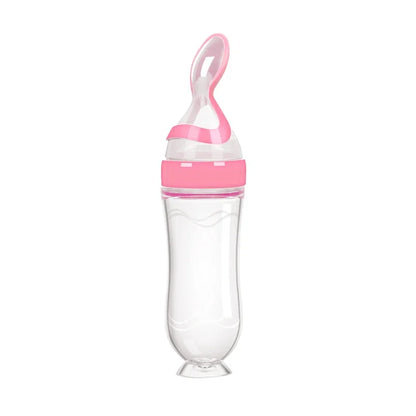 Squeeze Spoon Milk Feeding Bottle