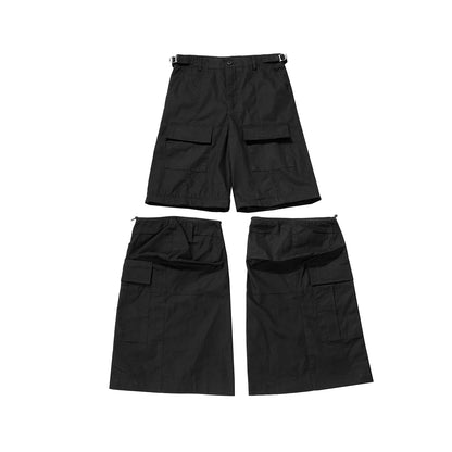 Street Flared Detachable  Cargo  Pants