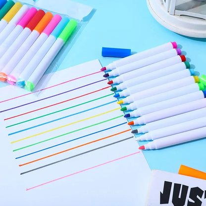 LED Luminous Blackboard Pen 12-color Erasable Liquid Colored Pen