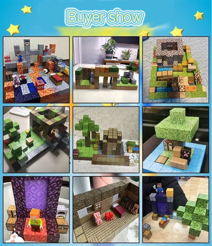 50-300PCS Magnetic Blocks Game Minecraft Magnet World Toys For Boys Girls