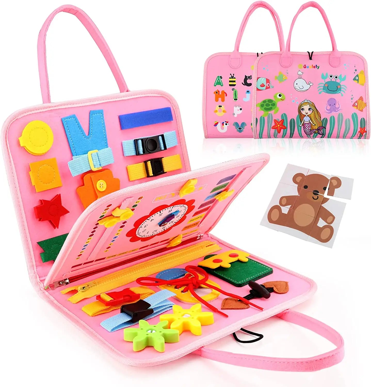 Montessori Busy Board  Activities Education Toys Basic Dress Motor Skills