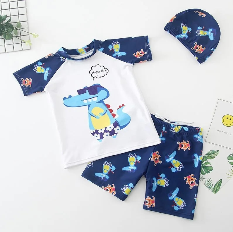 Summer Sun Protection Kids Swimsuits for Spa & Pool Baby Boys Sport Quick Dry Swim Wear