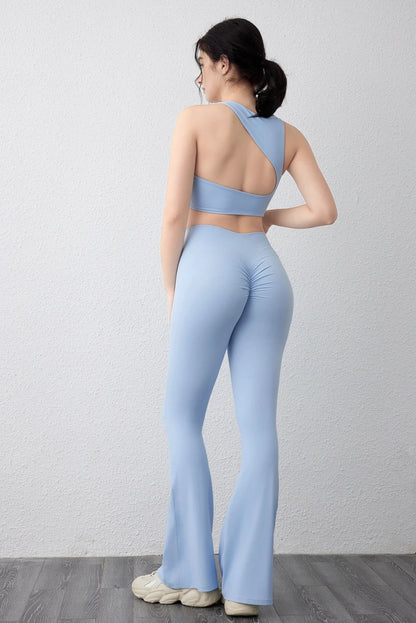 Peach flared  yoga pants