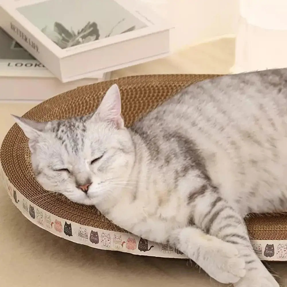 Cat Scratcher Cardboard Round Oval Cat Scratch Pad