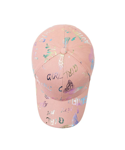 Female Male Sport Butterfly Smiling Face Letter Visors Cap