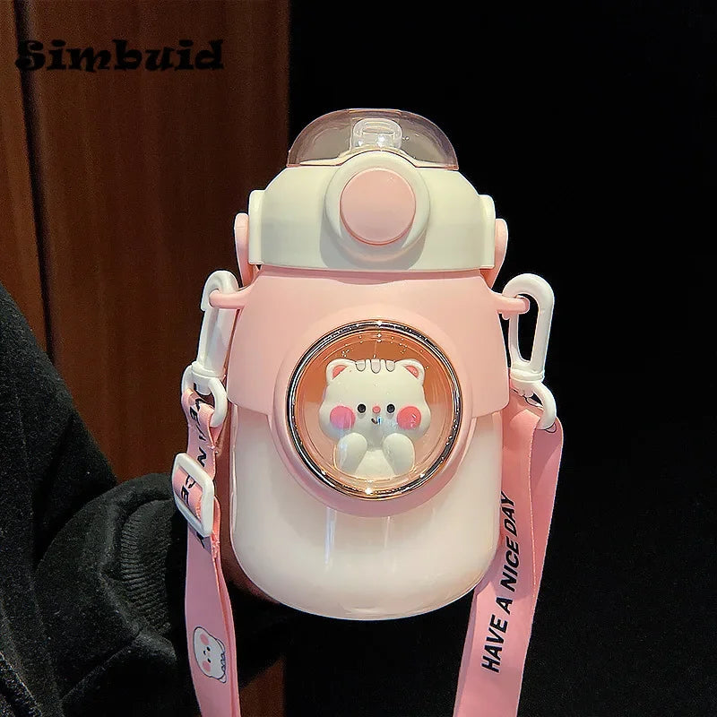 Kids Water Bottles With Straw / 820ml