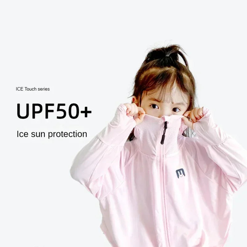 Kids  UV Resistant  Ice Silk Sun Protection Hoodie