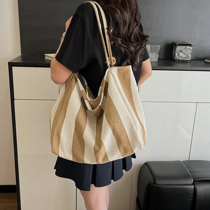 Luxury Striped Shoulder Bag