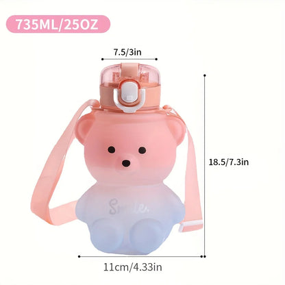 Cute Bear Water Bottle  1pc