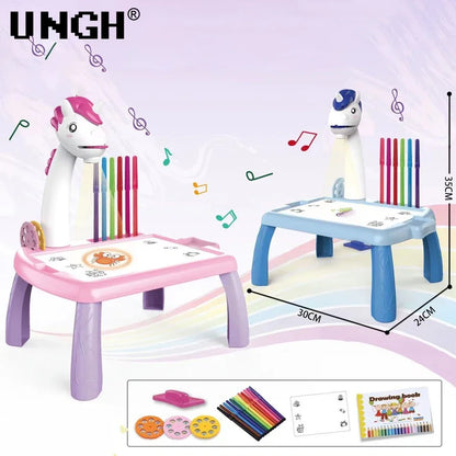 Children led projector drawing table educational board  toys for children