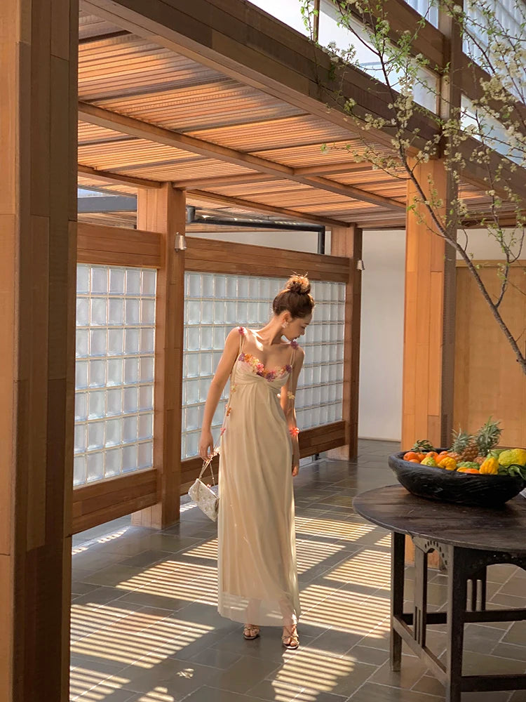 Boho Glow – Elegant Vacation Maxi Dress