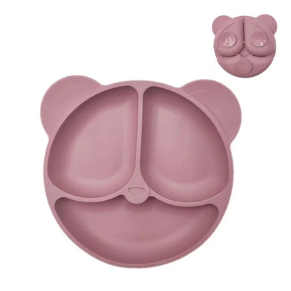 Suction Cartoon Children Dishes Feeding Toddler Training Tableware Retro Kids Smile Face Bowl