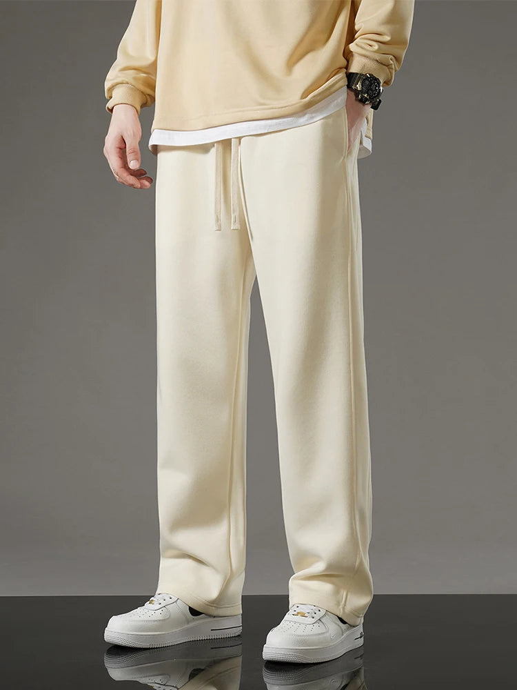 Wide Leg  Cotton Straight Pants