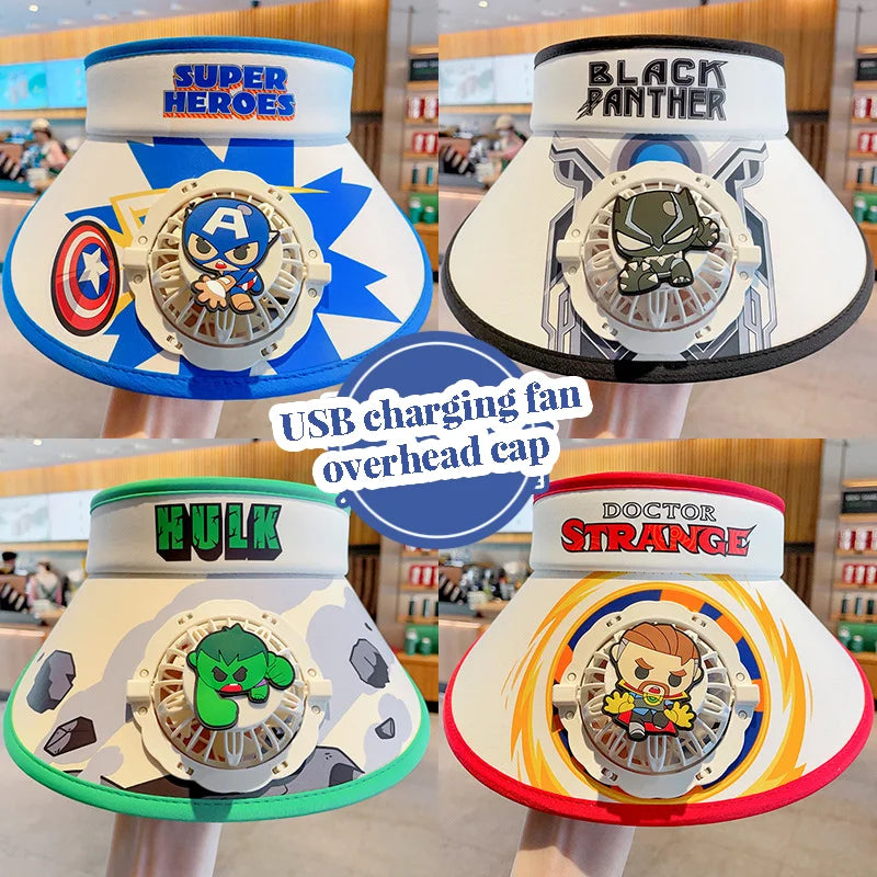 Disney Kids Cooling  USB Chargeable Sun Protection Fan Hat