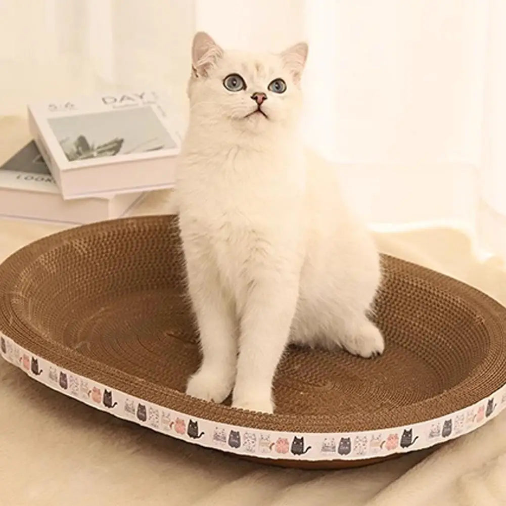 Cat Scratcher Cardboard Round Oval Cat Scratch Pad