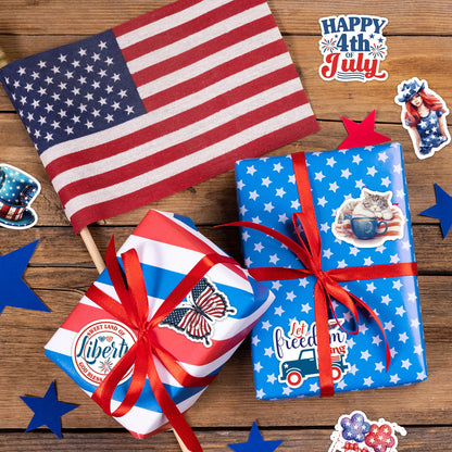 106PCS 4th of July Independence Day Flag Faith Sticker