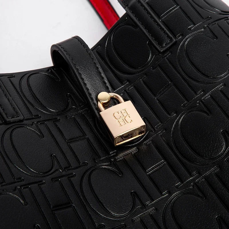 Embossed Leather Handbag