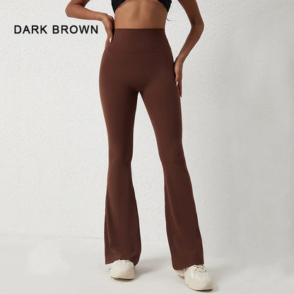 Peach flared  yoga pants