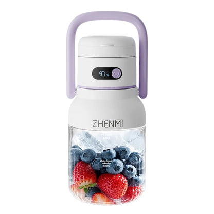 Portable Smoothie Blender 2-in-1 travel blender + bottle 1000ML USB Rechargeable Outdoor Mixing Cup